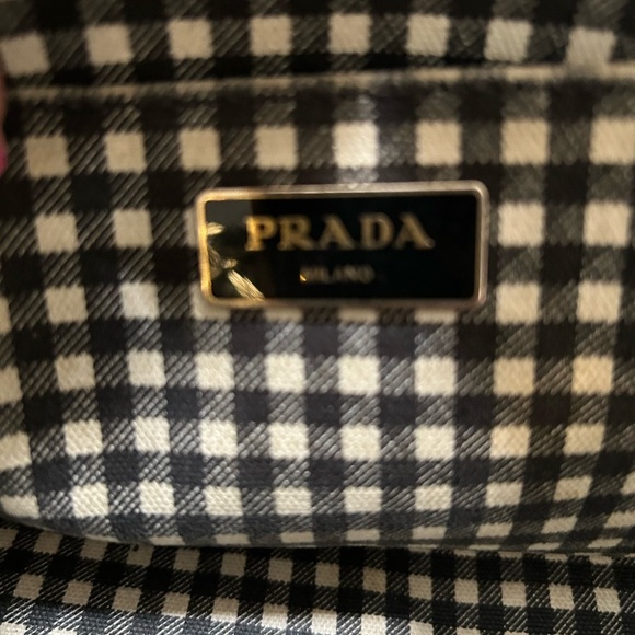 Prada Canapa Black Canvas Tote Bag - Picture 2 of 13